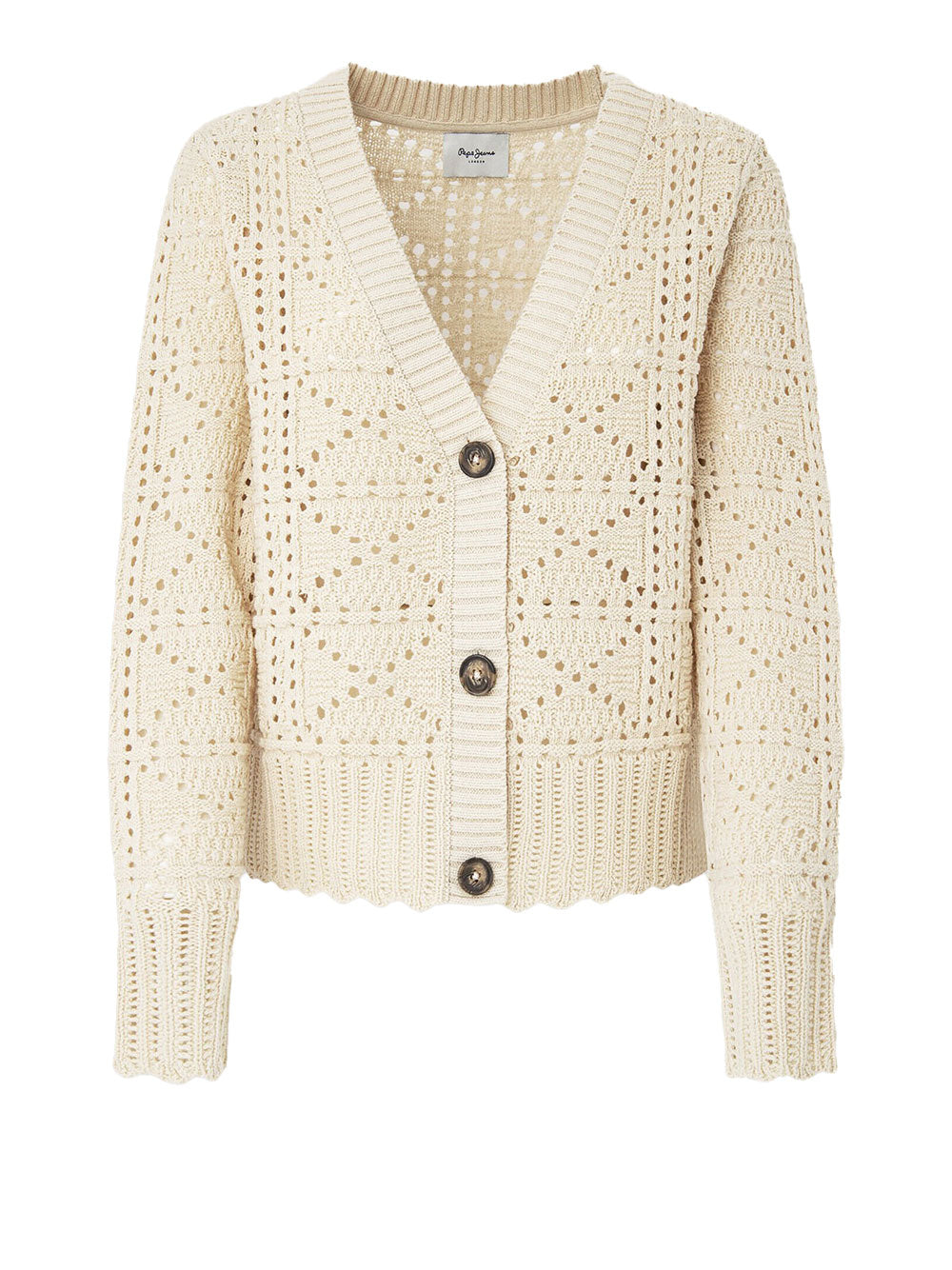 Pepe Jeans Cardigan Pepe Jeans Grace da Donna Beige PL702102 Opportunity Stores