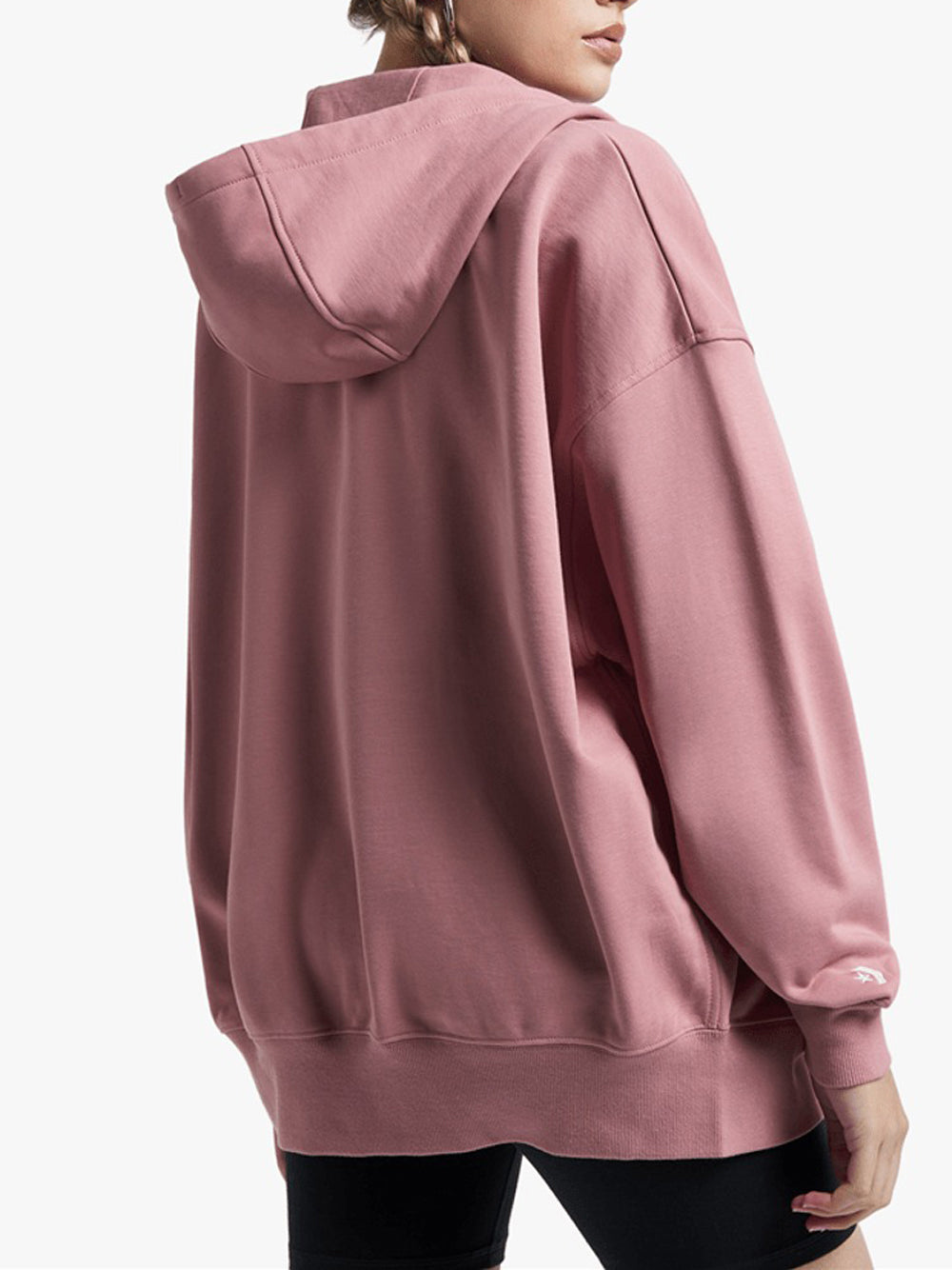 Converse Felpa Cappuccio Converse Os Wordmark Hoodie da Donna Rosa 10024532 A07 Opportunity Stores