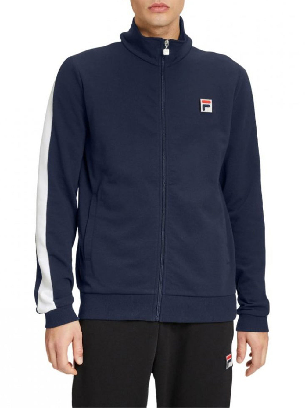 Fila Felpa Zip Fila Langwedel da Uomo Blu FAM0617 Opportunity Stores